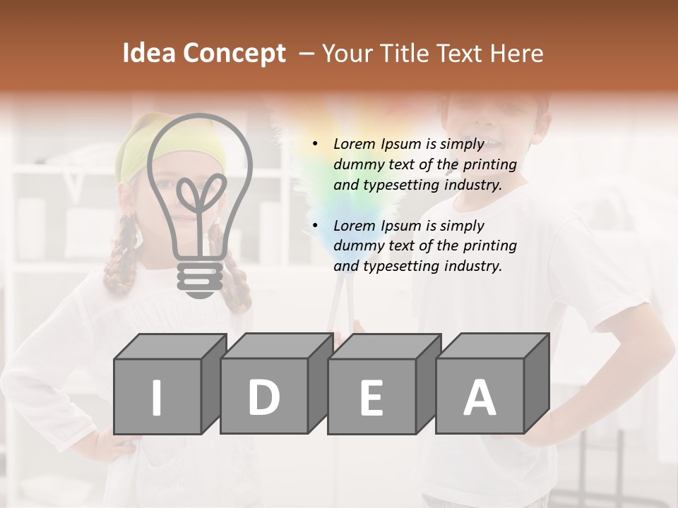 Mop Holding Cleaner PowerPoint Template