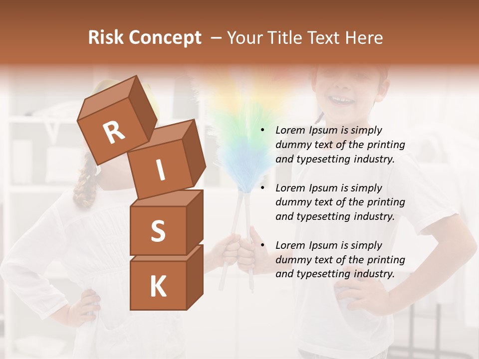 Mop Holding Cleaner PowerPoint Template