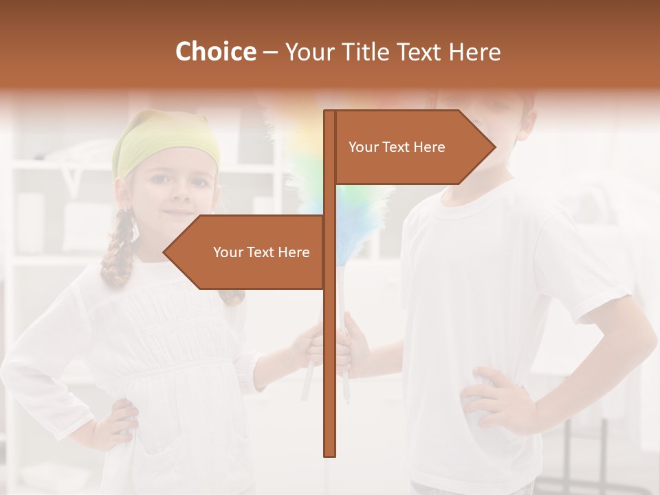 Mop Holding Cleaner PowerPoint Template