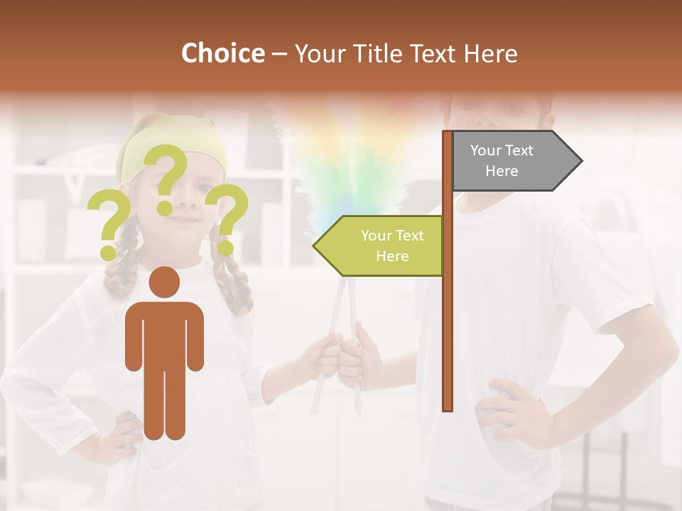 Mop Holding Cleaner PowerPoint Template