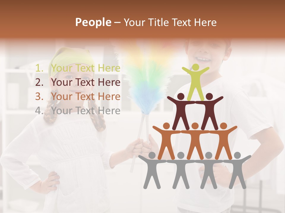 Mop Holding Cleaner PowerPoint Template