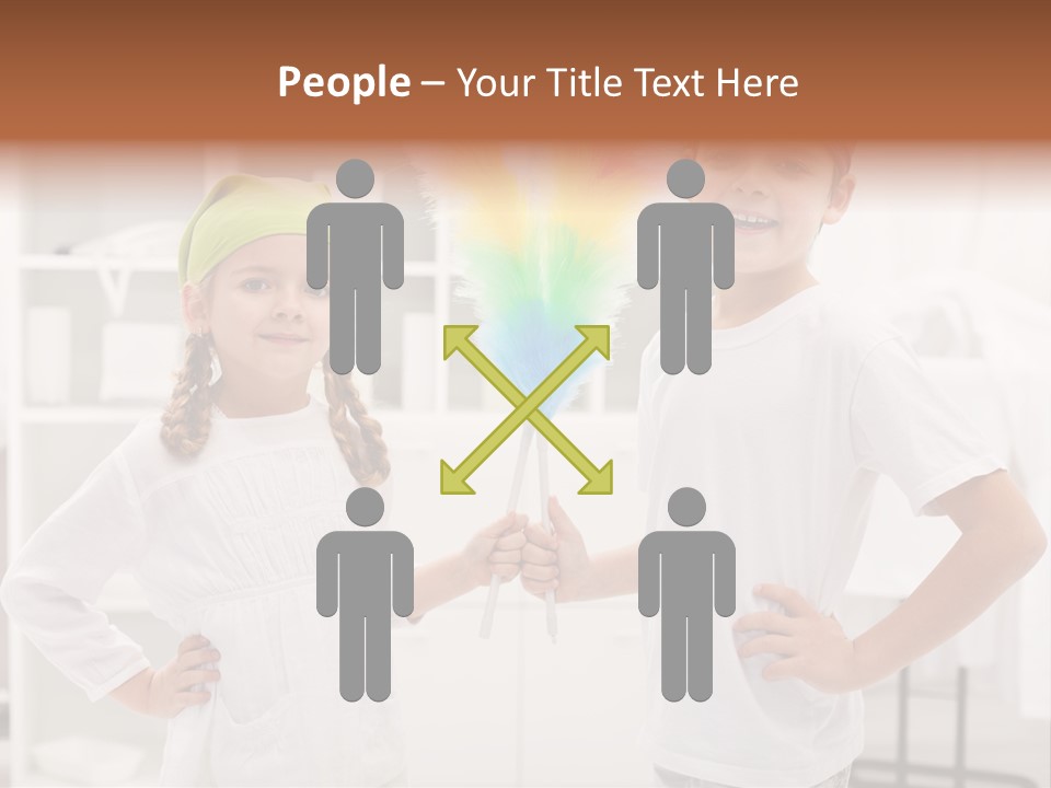 Mop Holding Cleaner PowerPoint Template