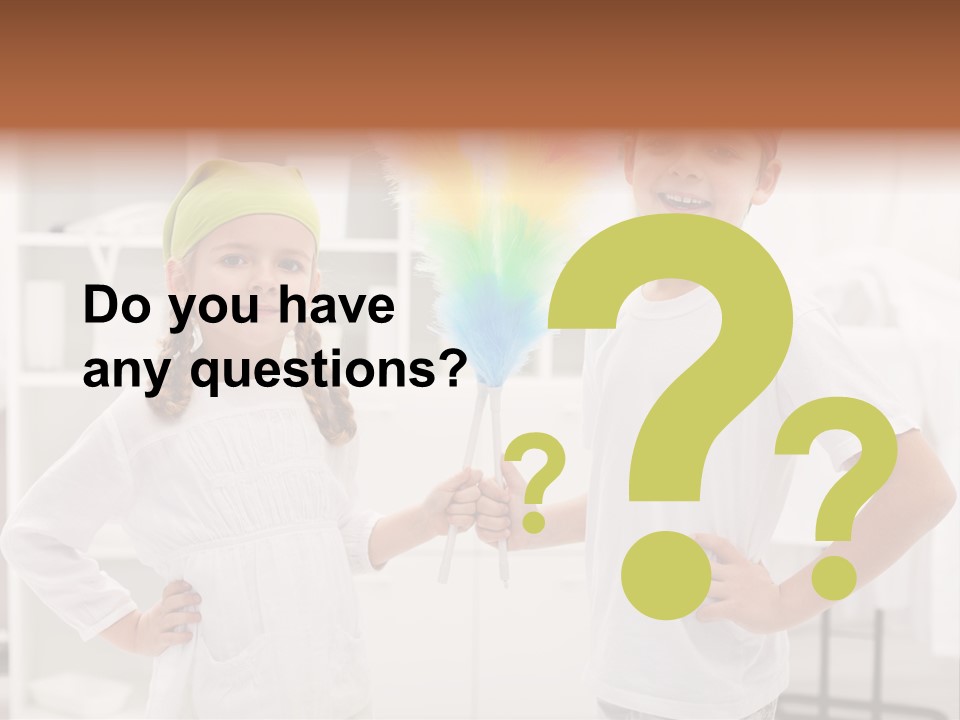 Mop Holding Cleaner PowerPoint Template