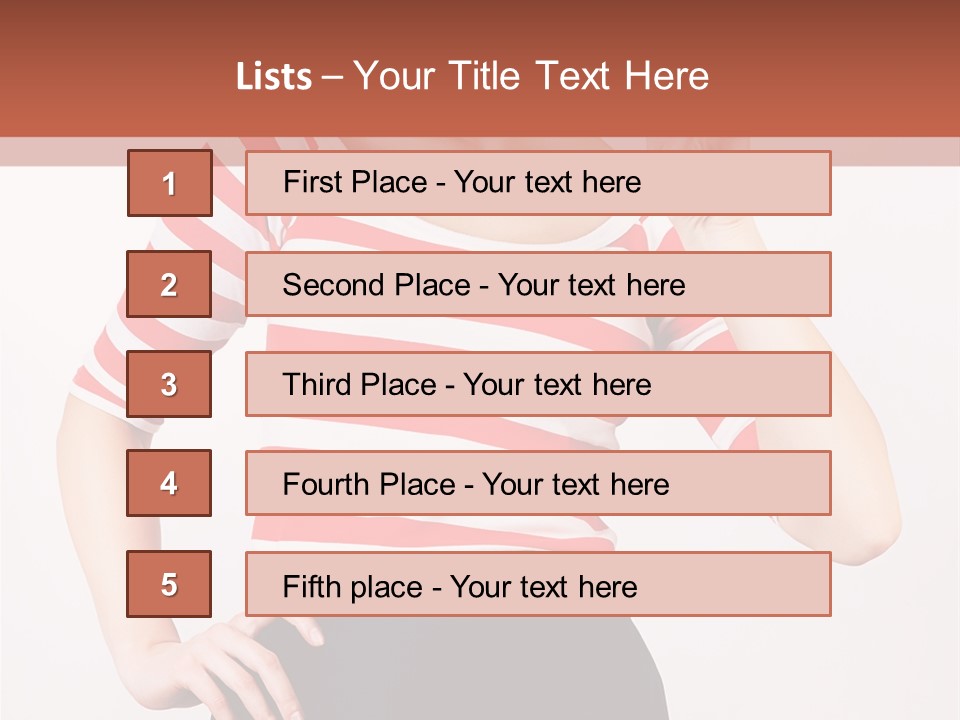 Posing Energetic Y PowerPoint Template
