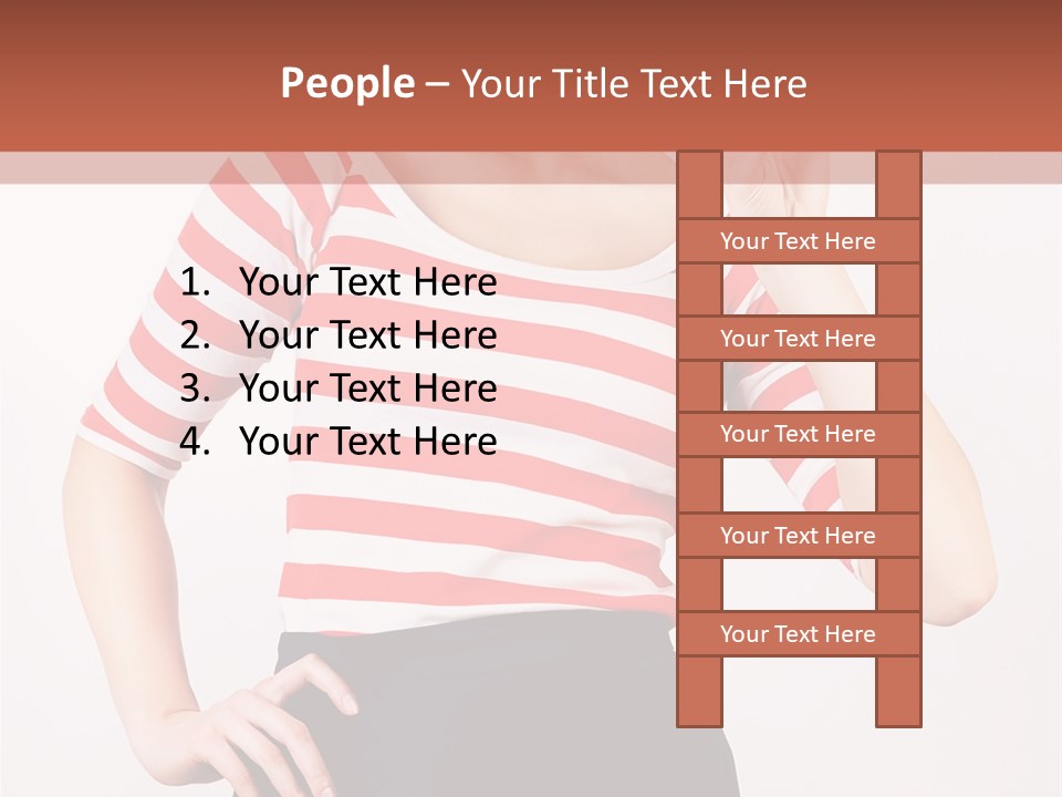 Posing Energetic Y PowerPoint Template