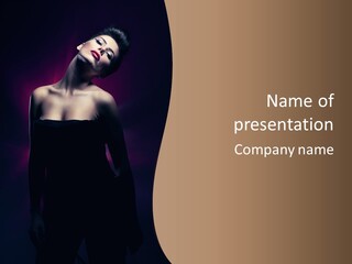 Magenta Dark Portrait PowerPoint Template