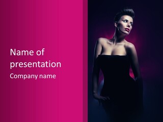 Caucasian Black Mouth PowerPoint Template