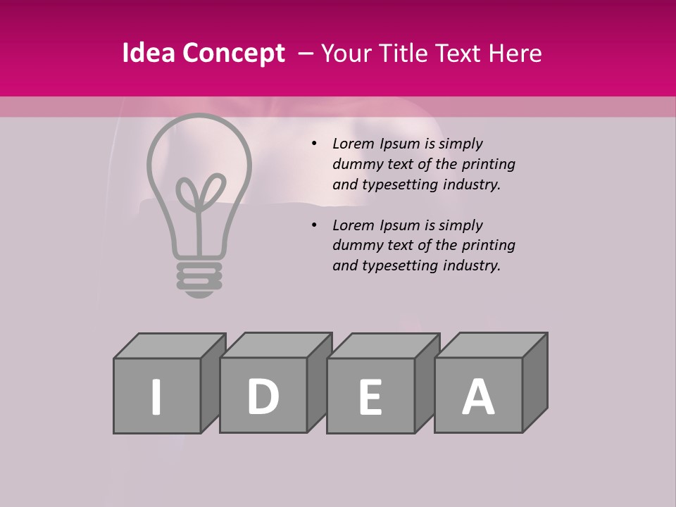 Caucasian Black Mouth PowerPoint Template