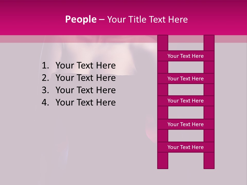 Caucasian Black Mouth PowerPoint Template