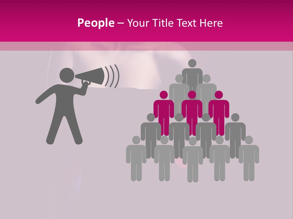 Caucasian Black Mouth PowerPoint Template