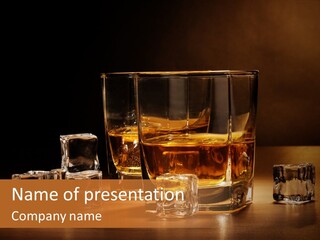 Highball Scotch Background PowerPoint Template