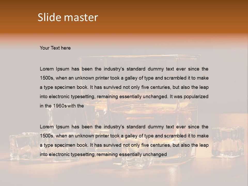 Highball Scotch Background PowerPoint Template