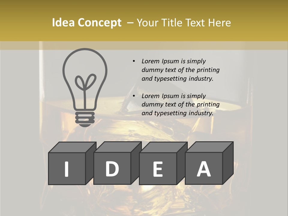 Glassware Object Cold PowerPoint Template