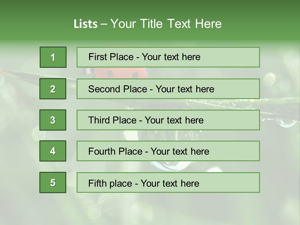Healthcare Garden Ladybird PowerPoint Template