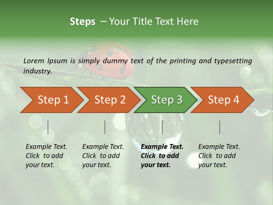Healthcare Garden Ladybird PowerPoint Template
