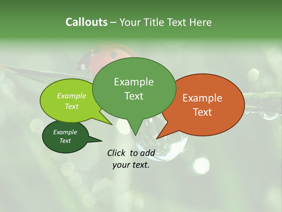 Healthcare Garden Ladybird PowerPoint Template