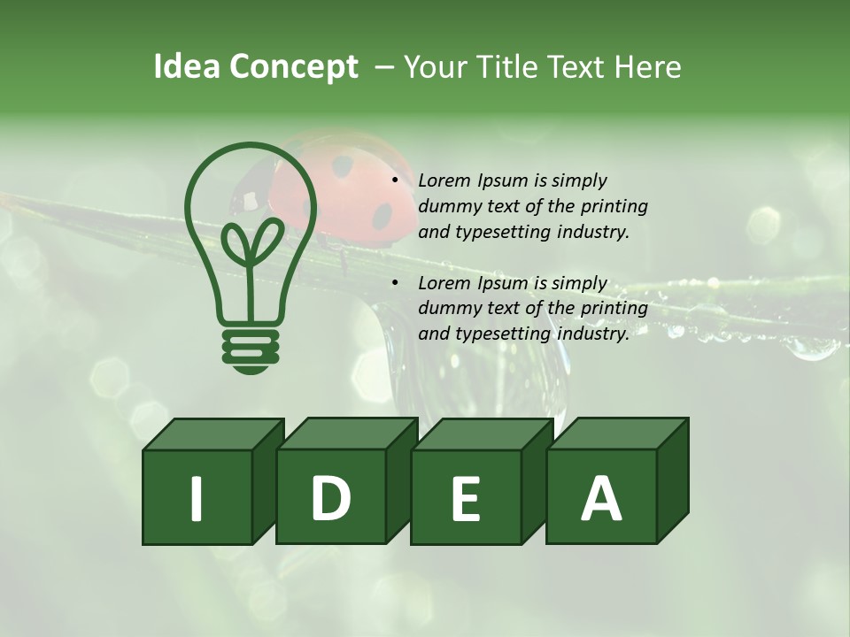 Healthcare Garden Ladybird PowerPoint Template