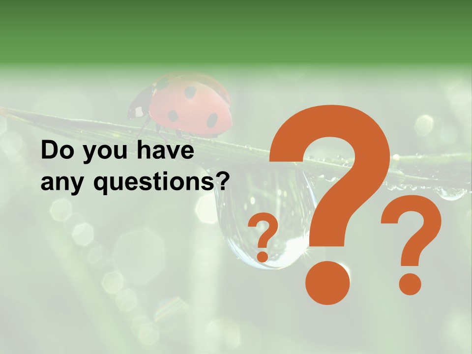 Healthcare Garden Ladybird PowerPoint Template