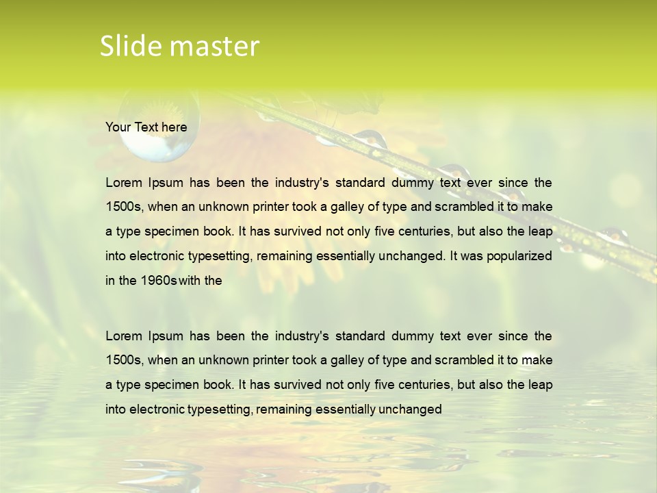 Meadow Sunrays Wave PowerPoint Template