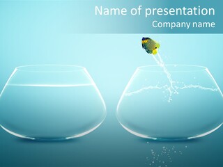 Freedom Fishbowl Jump PowerPoint Template