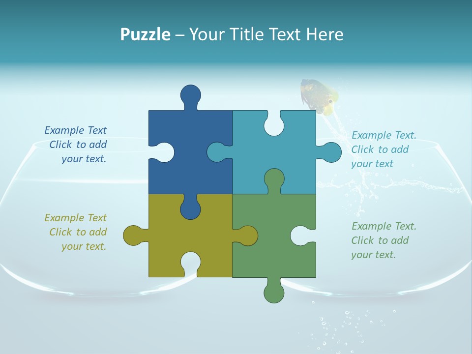 Freedom Fishbowl Jump PowerPoint Template