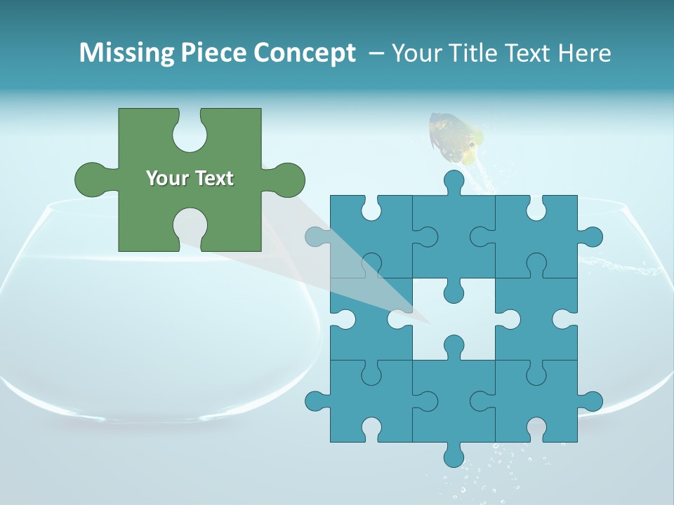 Freedom Fishbowl Jump PowerPoint Template