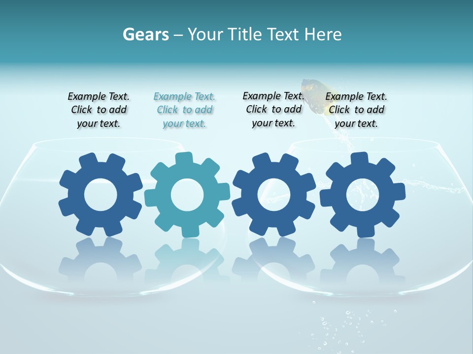 Freedom Fishbowl Jump PowerPoint Template