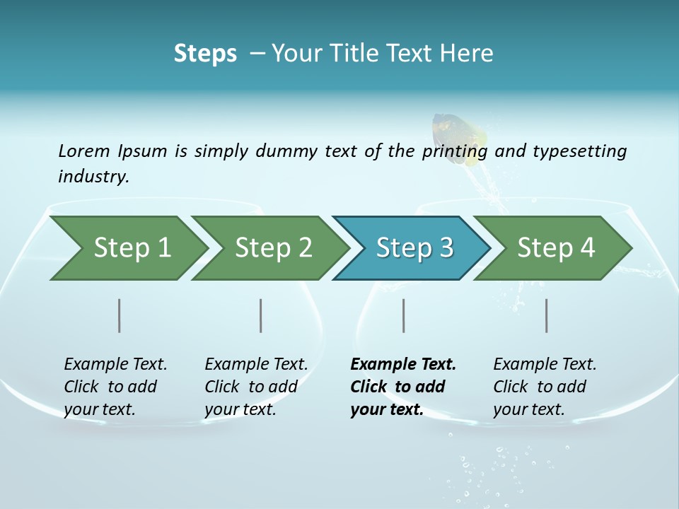 Freedom Fishbowl Jump PowerPoint Template