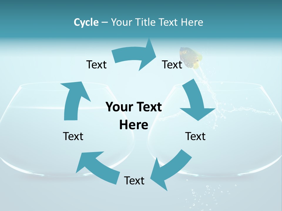 Freedom Fishbowl Jump PowerPoint Template