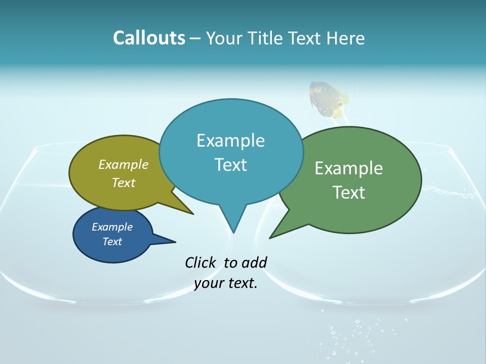 Freedom Fishbowl Jump PowerPoint Template