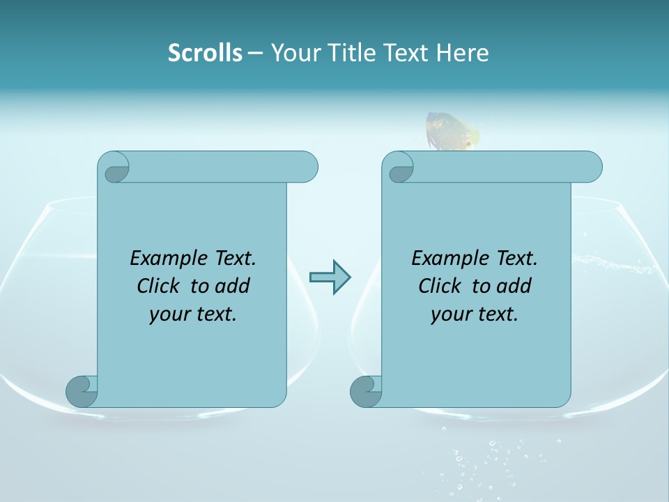 Freedom Fishbowl Jump PowerPoint Template