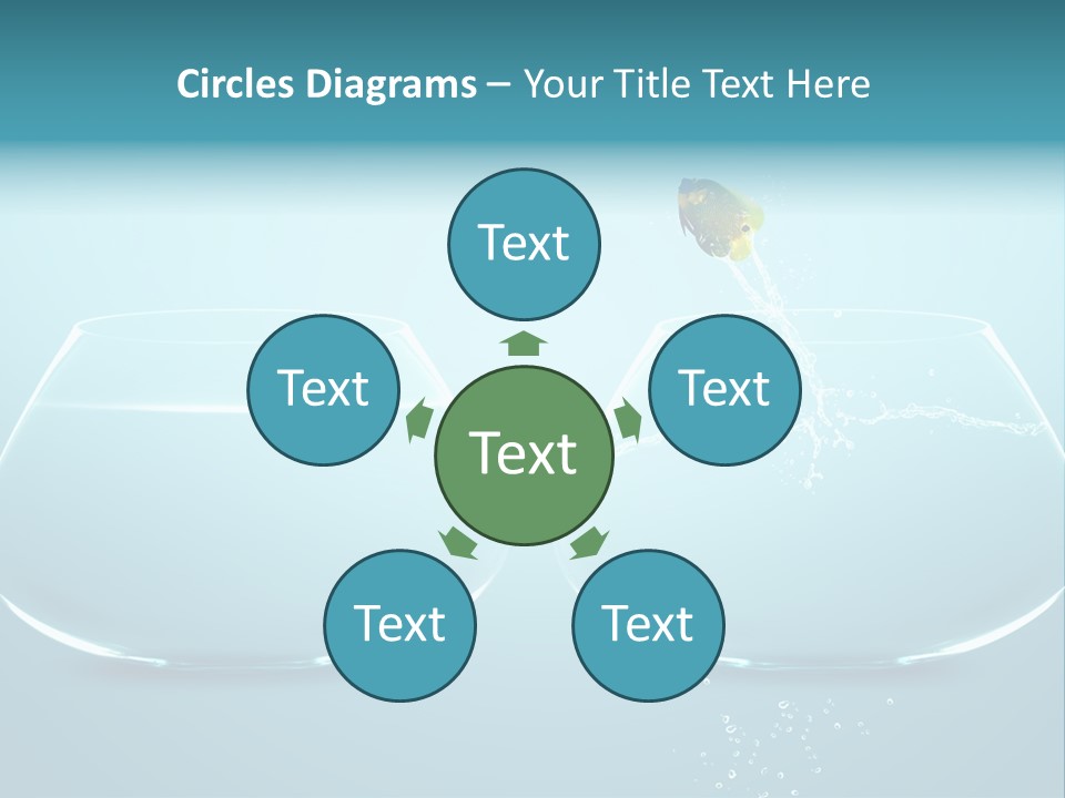 Freedom Fishbowl Jump PowerPoint Template