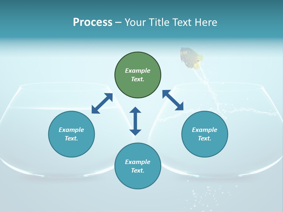 Freedom Fishbowl Jump PowerPoint Template