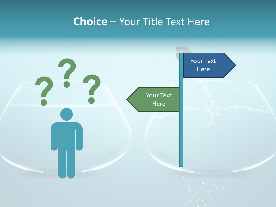 Freedom Fishbowl Jump PowerPoint Template