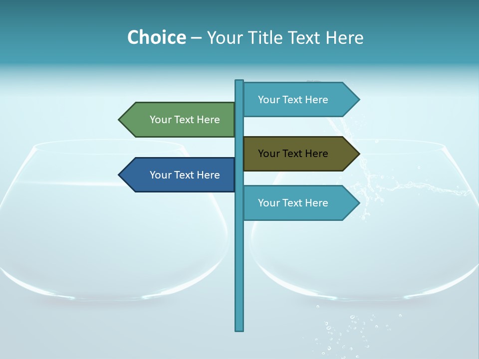 Freedom Fishbowl Jump PowerPoint Template