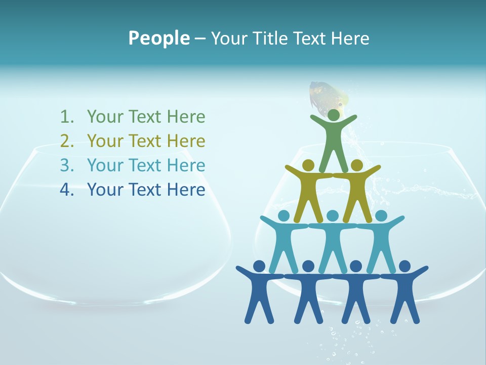 Freedom Fishbowl Jump PowerPoint Template