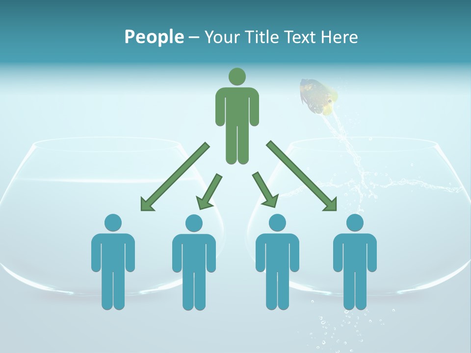 Freedom Fishbowl Jump PowerPoint Template