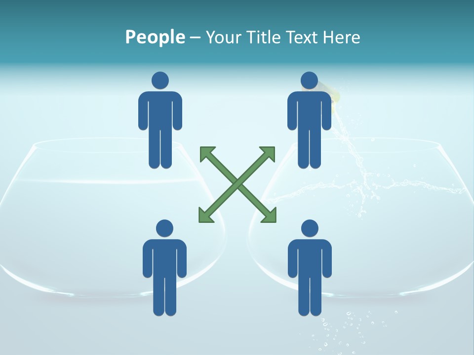 Freedom Fishbowl Jump PowerPoint Template