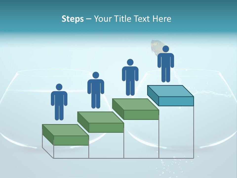 Freedom Fishbowl Jump PowerPoint Template