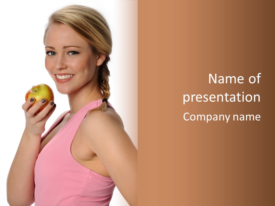 Lady Cosmetics Human Eye PowerPoint Template