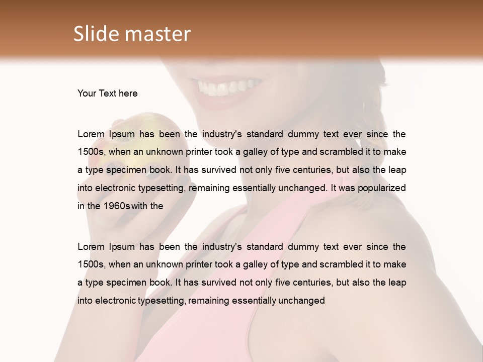 Lady Cosmetics Human Eye PowerPoint Template