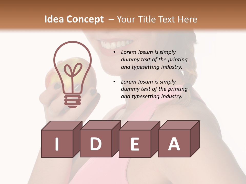 Lady Cosmetics Human Eye PowerPoint Template