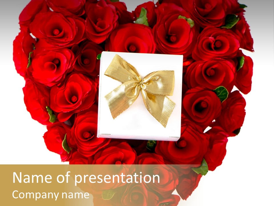 Floral Ymbol Bow PowerPoint Template