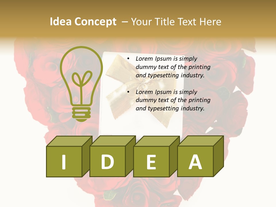 Floral Ymbol Bow PowerPoint Template