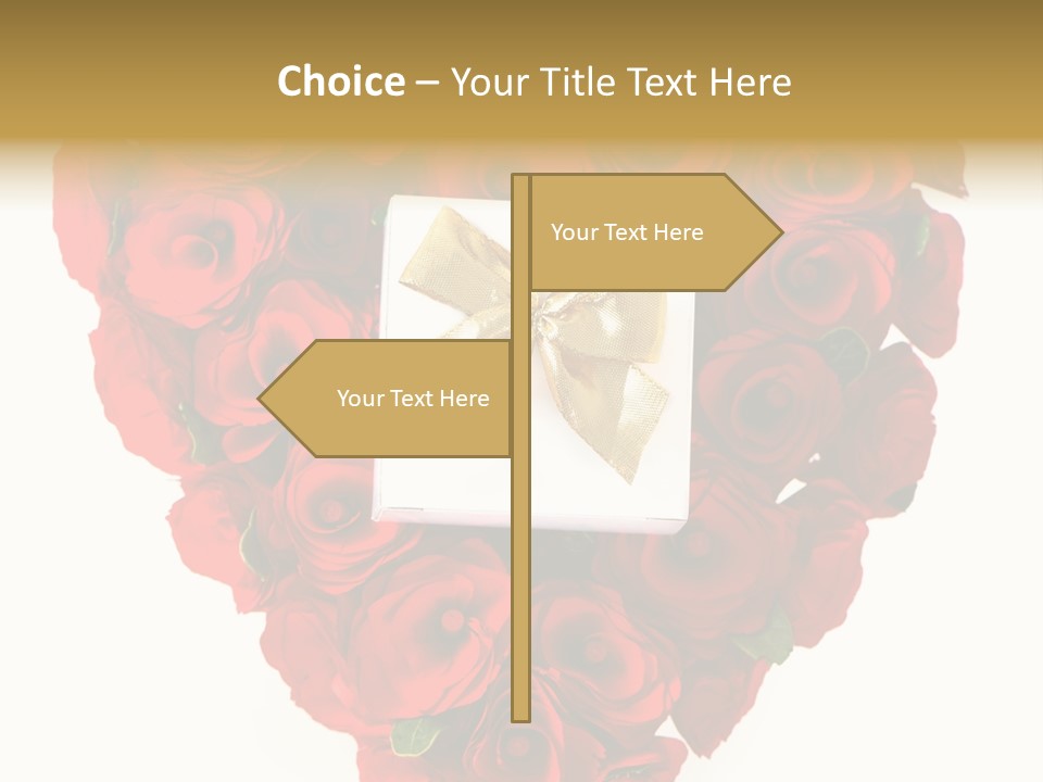 Floral Ymbol Bow PowerPoint Template