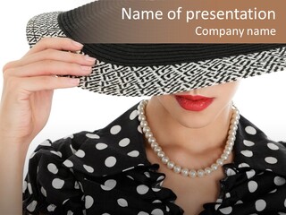 Jewelry Woman Lips PowerPoint Template