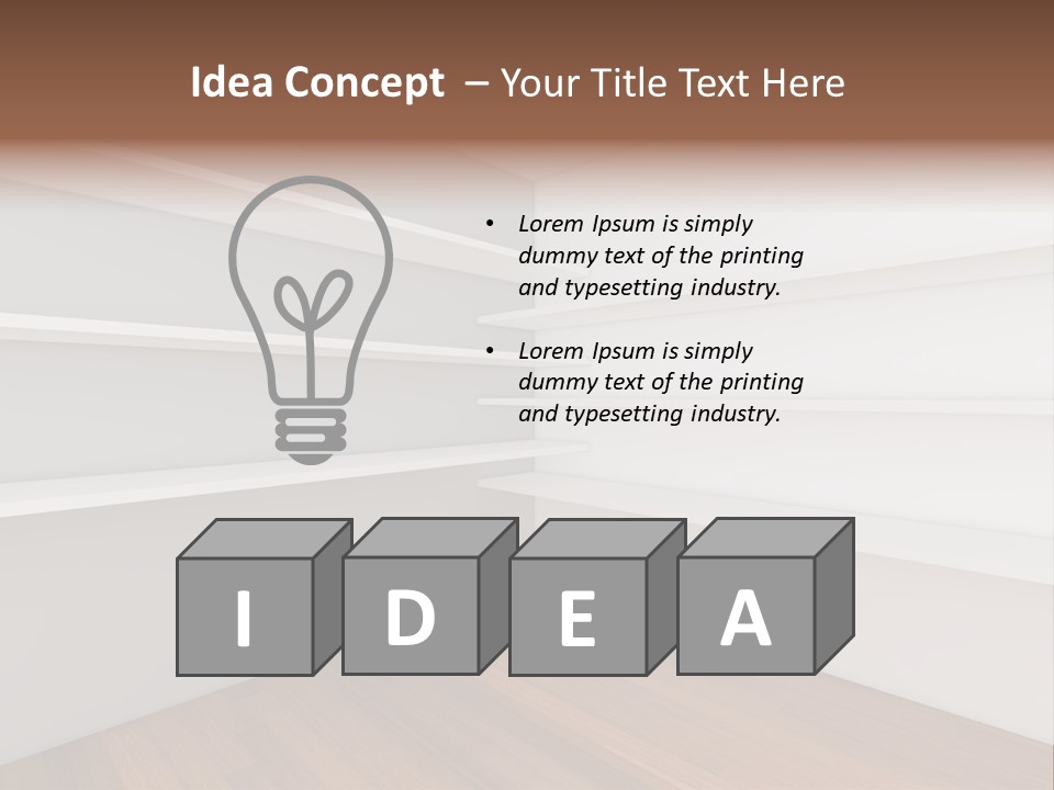 Lighting Simple Shop PowerPoint Template