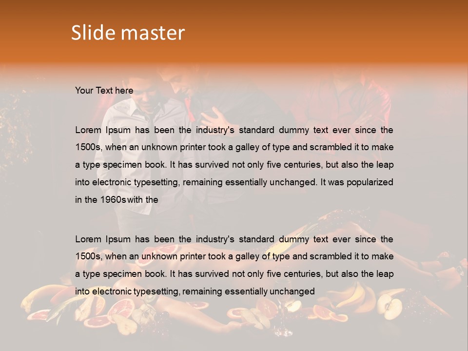 Male Bedeck Friends PowerPoint Template