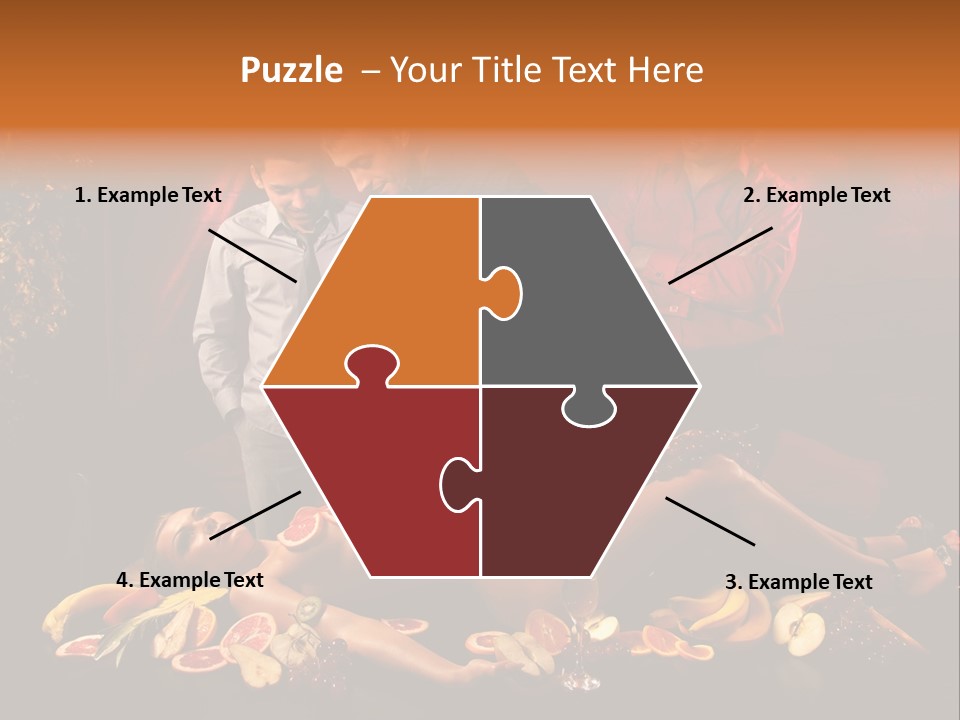 Male Bedeck Friends PowerPoint Template