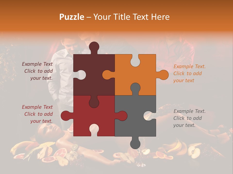 Male Bedeck Friends PowerPoint Template